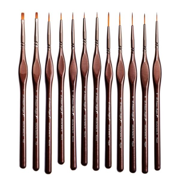 12 piece miniature paint brushes